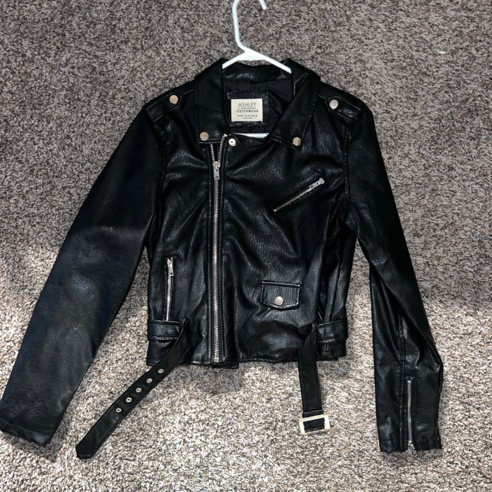 Ashley Black Leather Jacket for Women